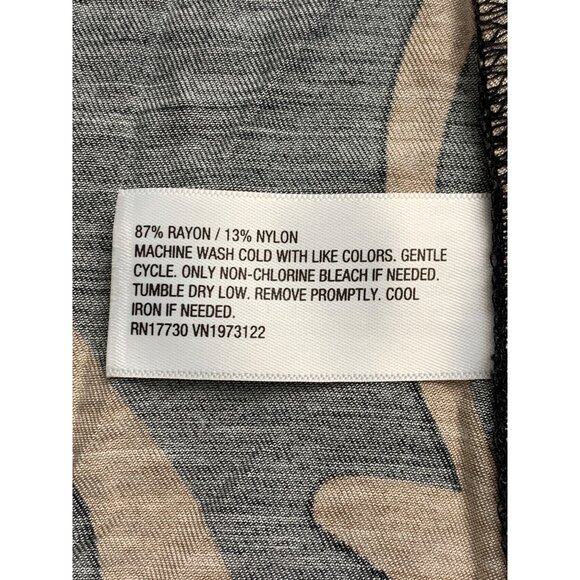 Ava & Viv Womens Plus Size Black & Tan Abstract Button-Front Shirt Size XXL - Picture 10 of 15